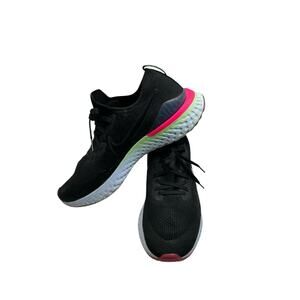 Nike Epic React Size 13 Black White Pink Athletic Shoes